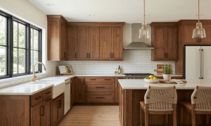 wooden shaker kitchen cabinet