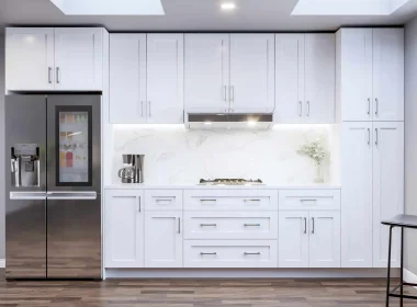 hci white shaker cabinet